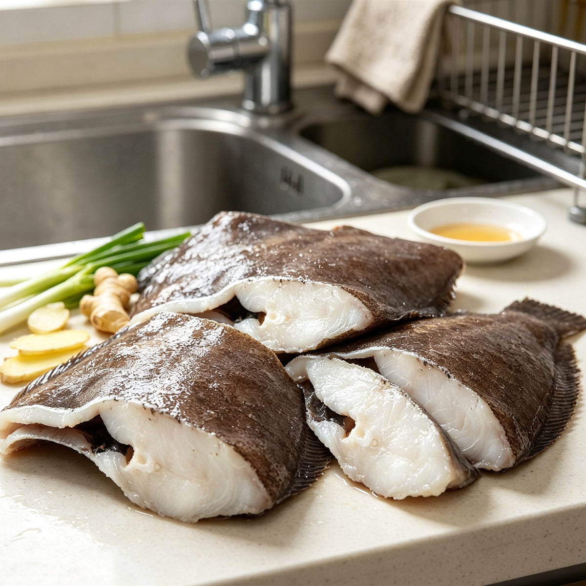 Fresh Flounder Fillets Skin On