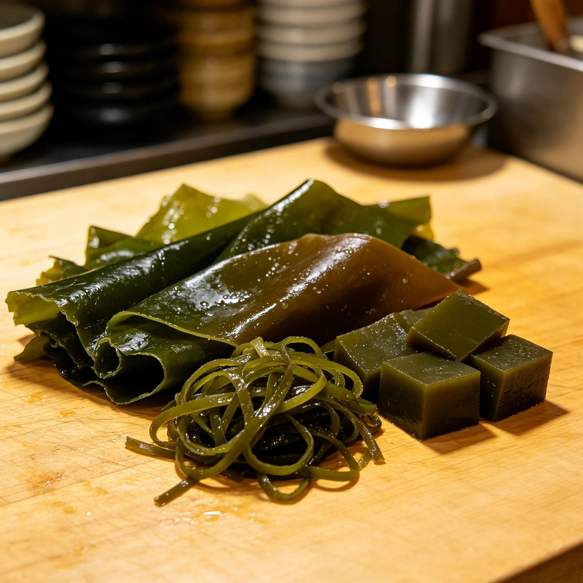 Fresh Green Sea Kelp Strips