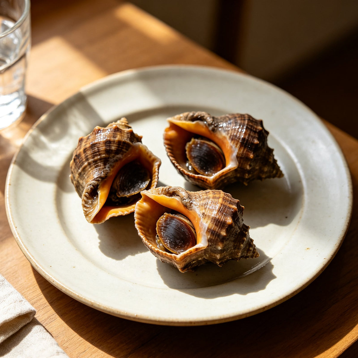 Steamed Whole Sea Snails in Shell