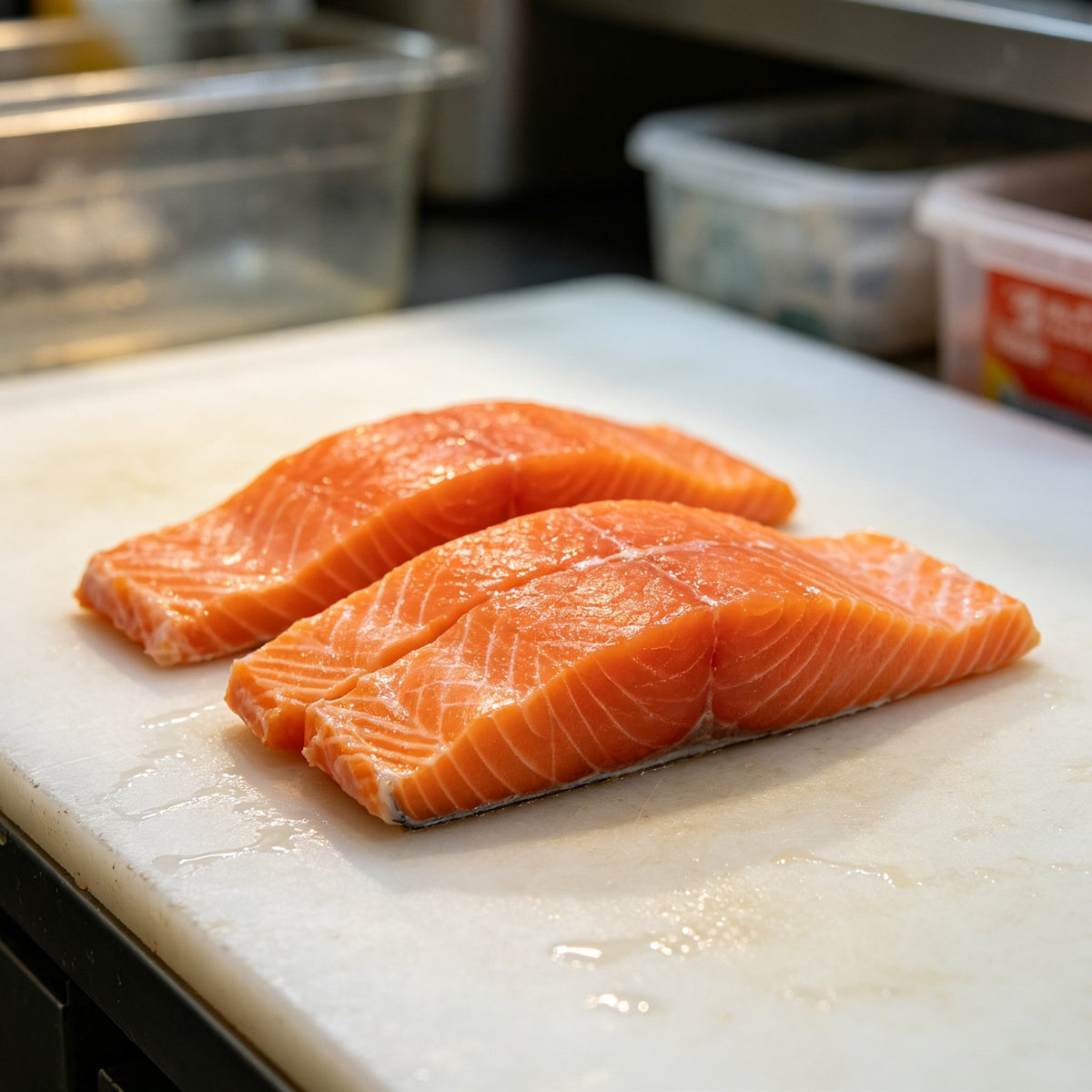Fresh Salmon Fillets Skin On