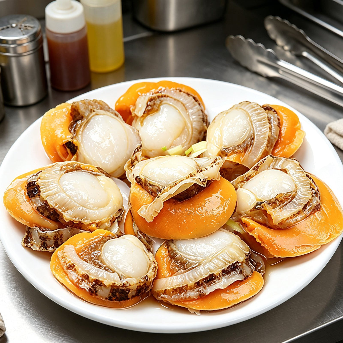 Half Shell Scallops with Roe